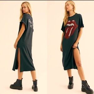 Free People Rolling Stones T-Shirt Dress